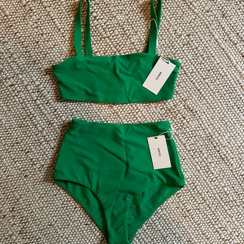 Mikoh Azores top & Lami bottoms in Grass Green